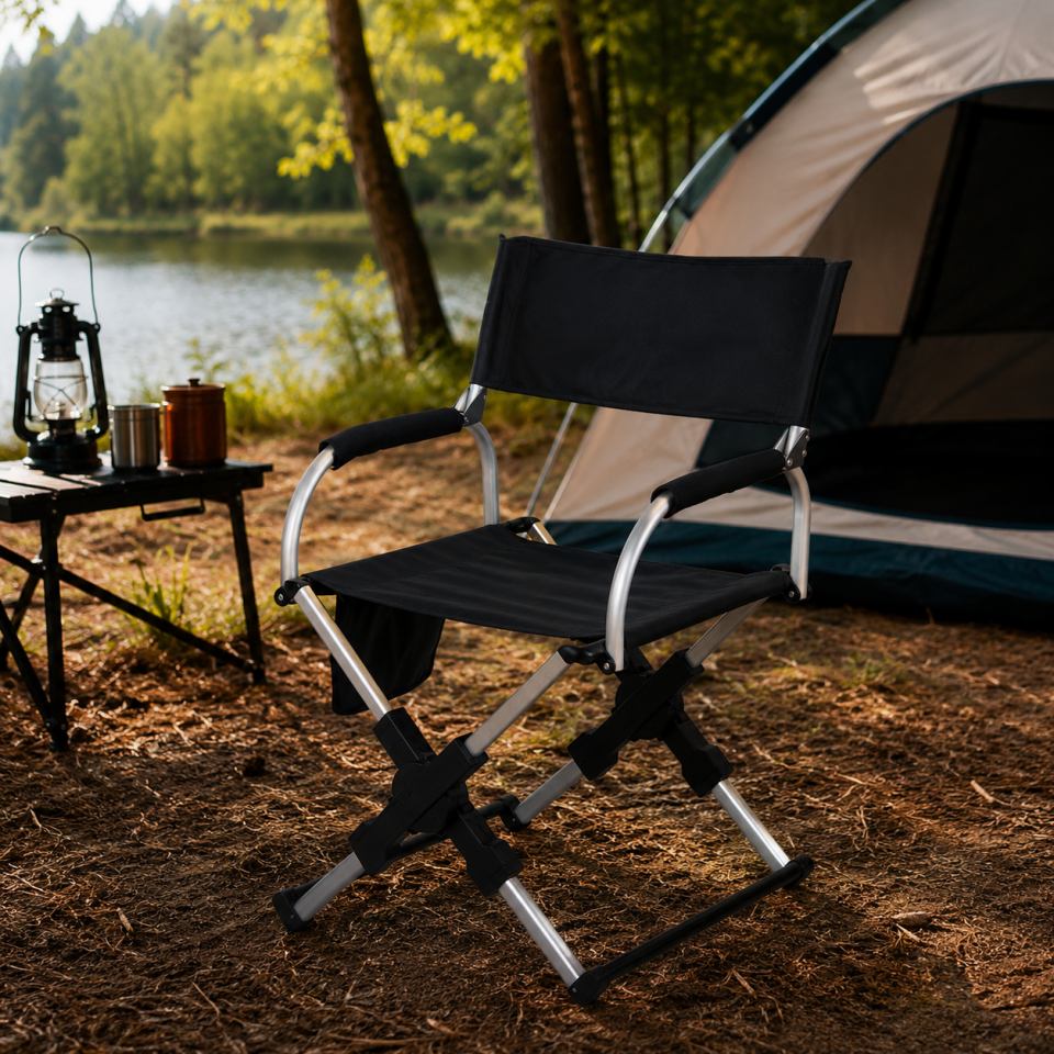 Katlanabilir Kamp Sandalyesi Kollu Outdoor Piknik Balıkçı Yönetmen Tipi Kamp Koltuğu