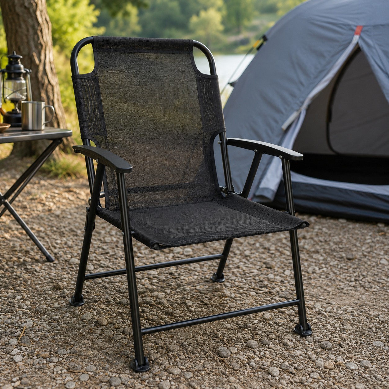 Katlanabilir Fileli Kamp Sandalyesi Outdoor Piknik Bahçe Balıkçı Kamp Koltuğu