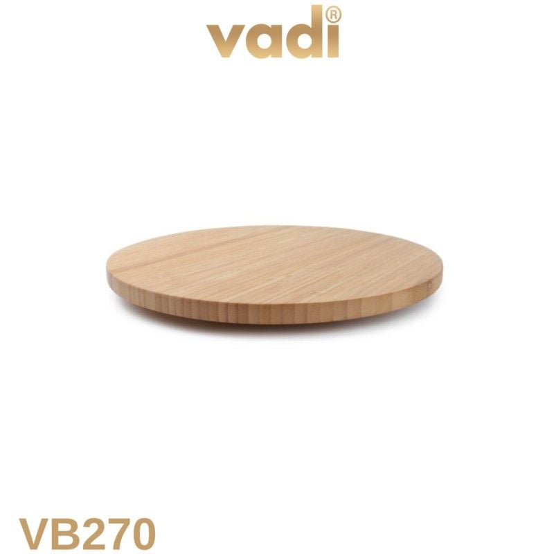 Yuvarlak Bambu Sunum ve Kesme Tahtası 30 cm – Doğal Ahşap Döner Tabla