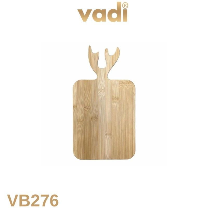 Geyik Figürlü Bambu Kesme Sunum Tahtası Dekoratif Ahşap Mutfak Gereci