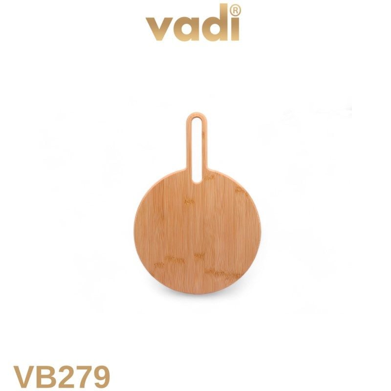 Yuvarlak Saplı Bambu Kesme Tahtası Sunum ve Doğrama Tahtası