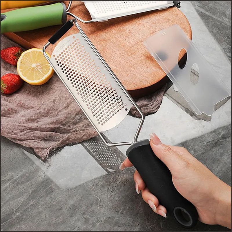 Rocco Çelik Çok Amaçlı Rende – Peynir, Limon, Sarımsak ve Sebzeler İçin Pratik El Rendesi