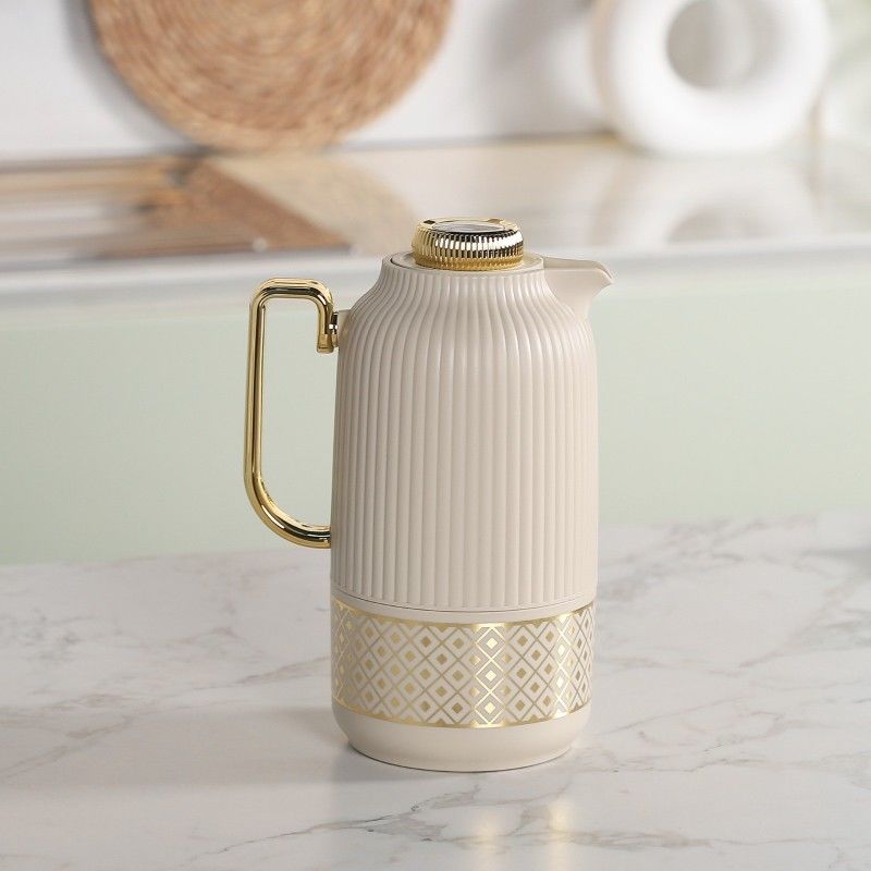 Gold Detaylı Lüks Cam Termos Sürahi-1 lt.