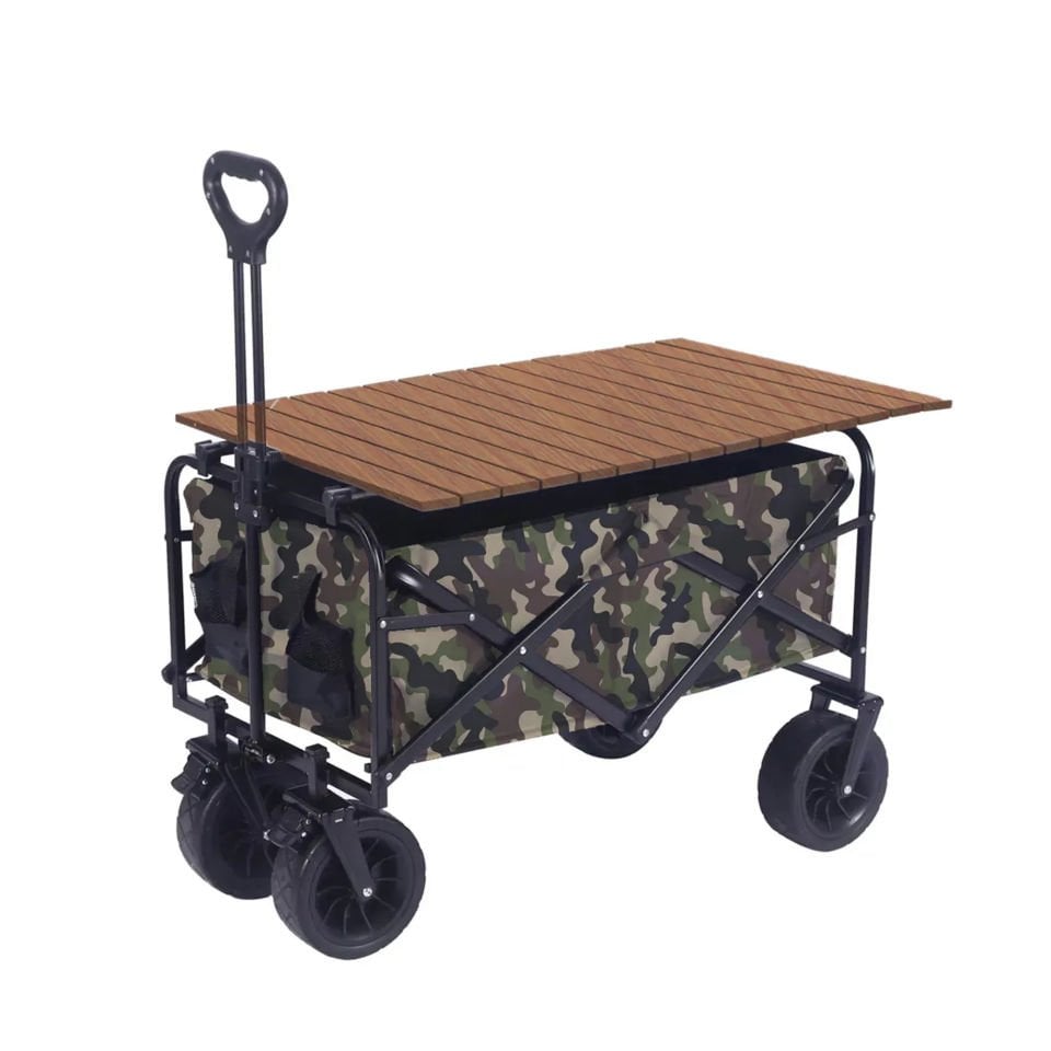 Katlanabilir Masalı Kamp Arabası – Alüminyum Gövdeli Taşıma Arabası Piknik ve Seyahat İçin