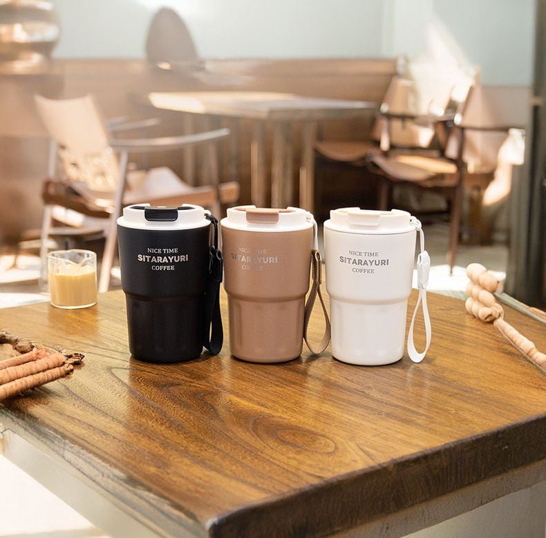 Sırdırmaz Kapaklı Paslanmaz Çelik Isı Yalıtımlı Termos Ofis Kupa 360 ml