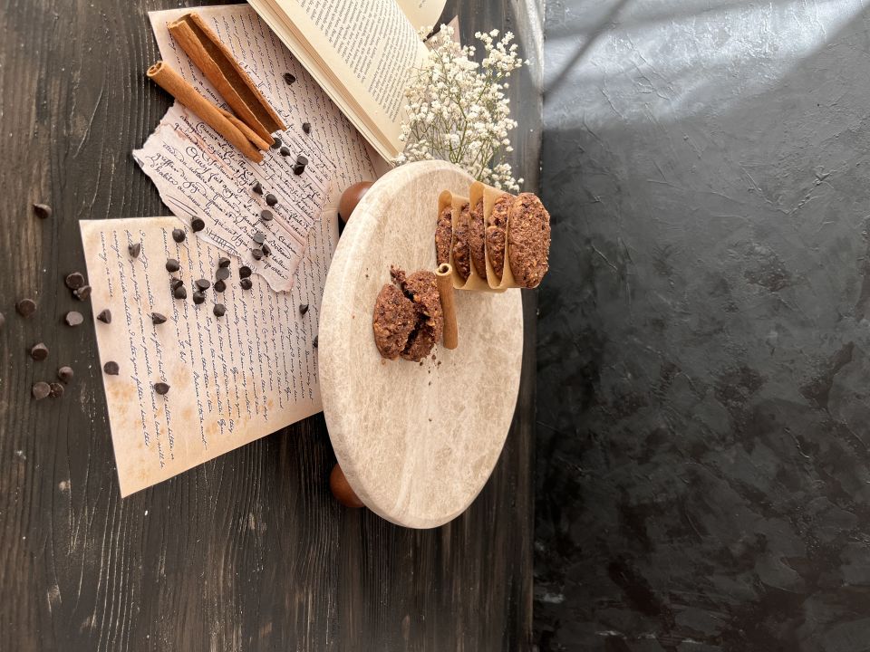 Ahşap Ayaklı Mermer Sunumluk 25CM