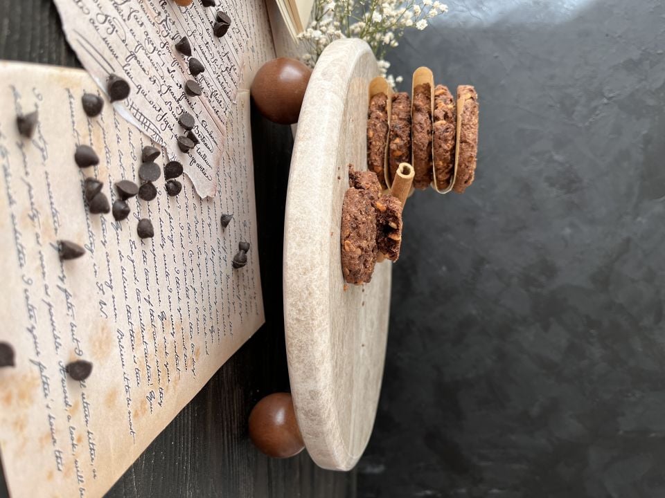 Ahşap Ayaklı Mermer Sunumluk 25CM