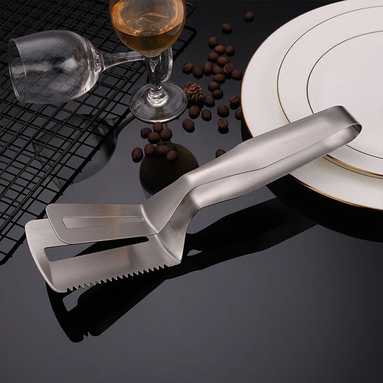 Paslanmaz Çelik Mangal Kızartma Et Barbekü Servis Maşası