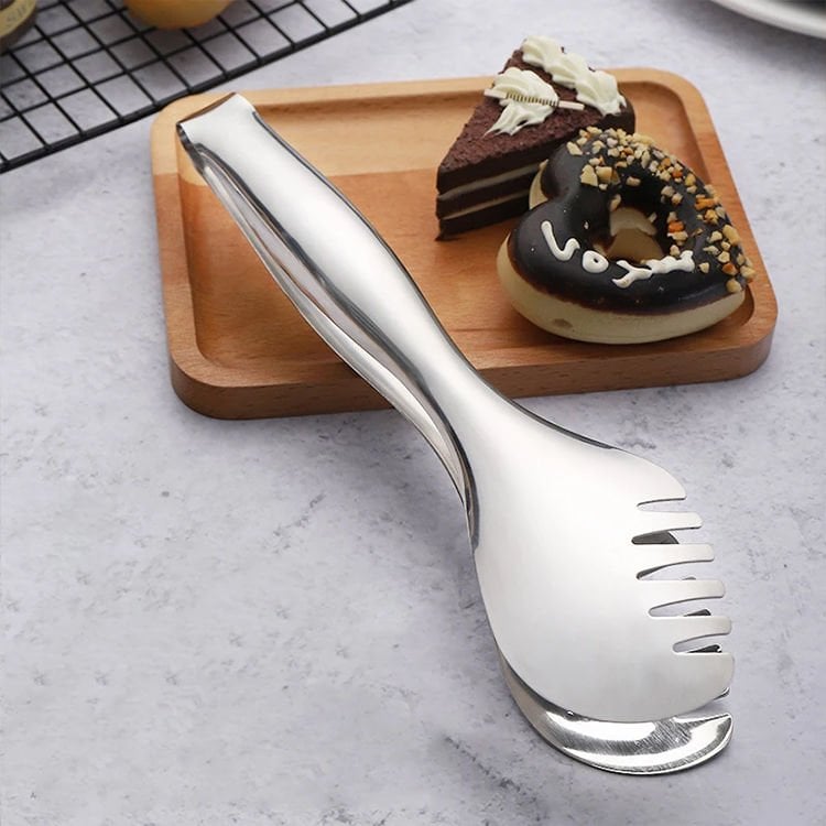 Paslanmaz Çelik Spagetti Servis Maşası – Ergonomik, Dayanıklı ve Şık Tasarım