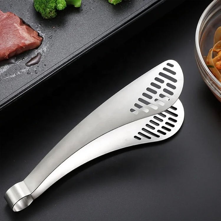 Paslanmaz Çelik Delikli Servis Maşası Makarna Salata Et Maşası