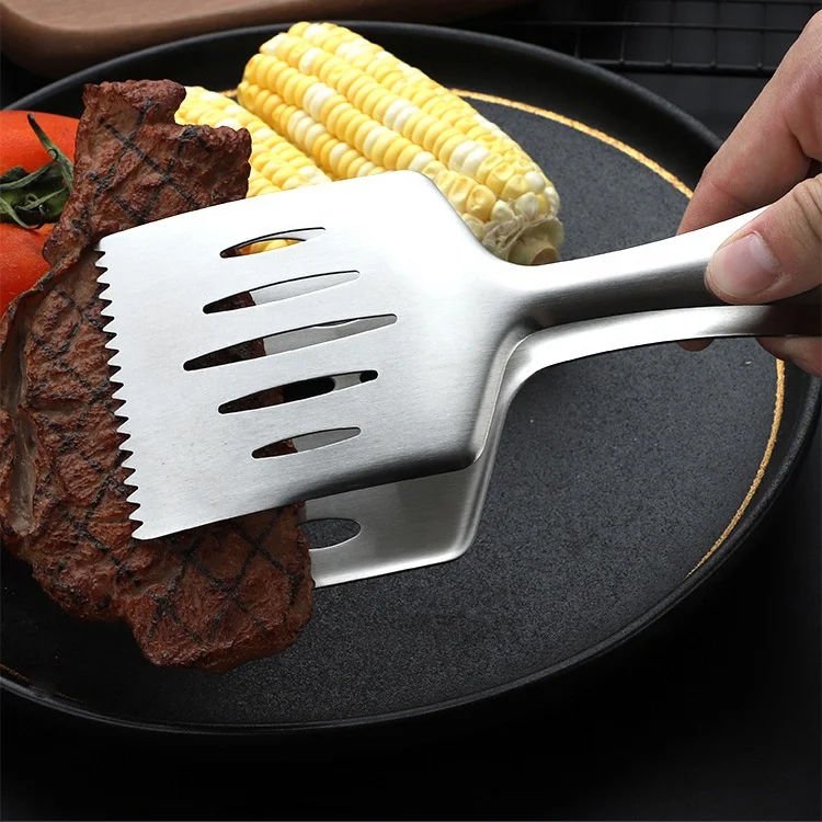 Paslanmaz Çelik Delikli Servis Maşası Makarna Salata Et Maşası