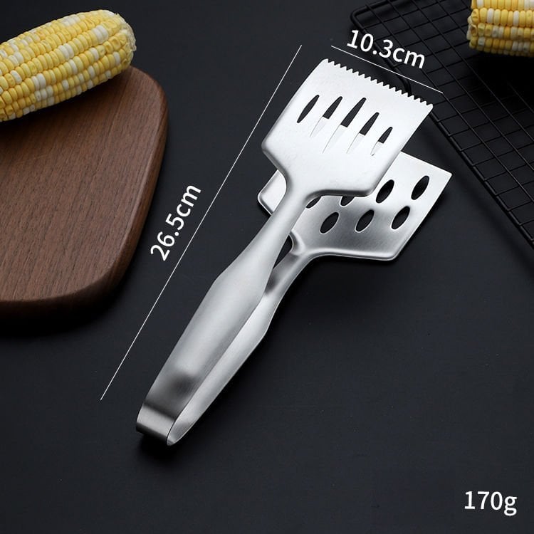 Paslanmaz Çelik Delikli Servis Maşası Makarna Salata Et Maşası