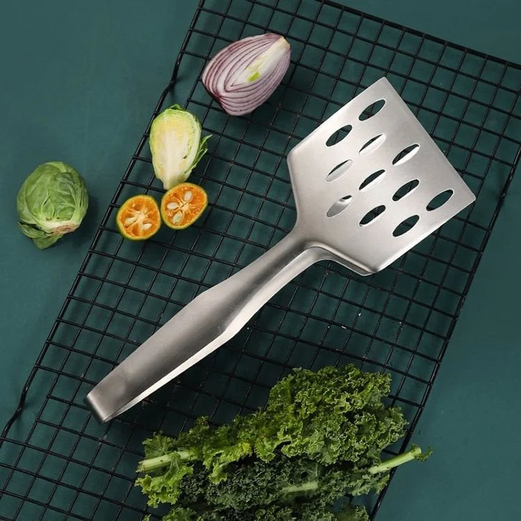 Paslanmaz Çelik Delikli Servis Maşası Makarna Salata Et Maşası