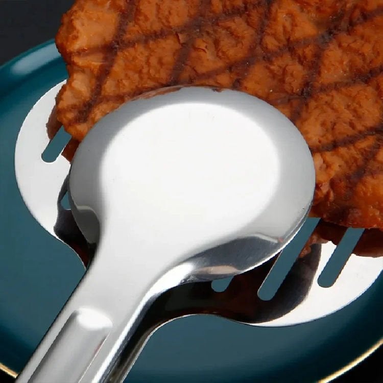 Paslanmaz Çelik Delikli Izgara Servis Kızartma Makarna Mutfak Maşası