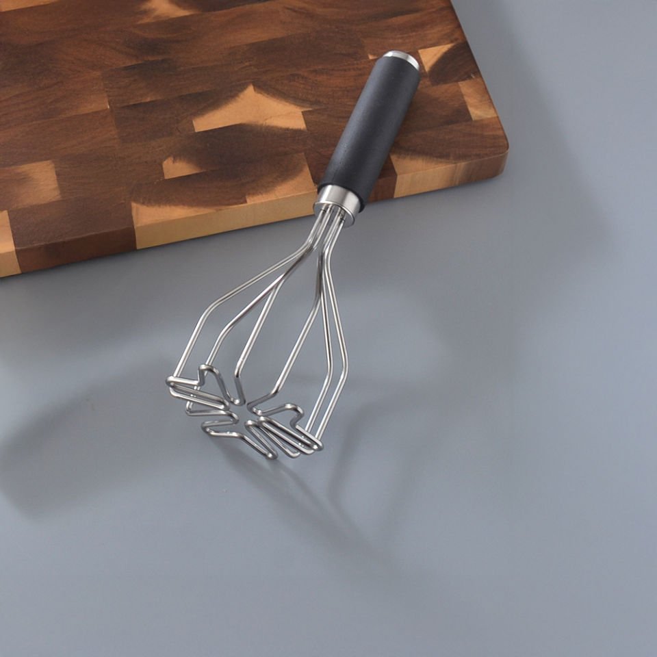 Paslanmaz Çelik Silikon Saplı Ergonomik Patates Ezici - Püre Yapıcı