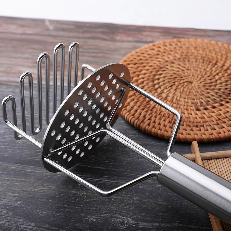 Yuvarlak Lüks Paslanmaz Çelik Patates Ezici Pratik Patates Ezici Püre Yapıcı Mama Yapıcı Aparat