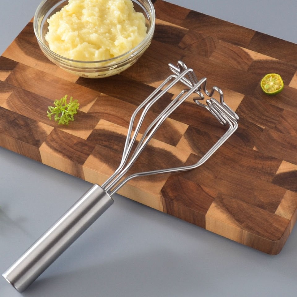 Paslanmaz Çelik Ergonomik Patates Ezici - Püre Yapıcı