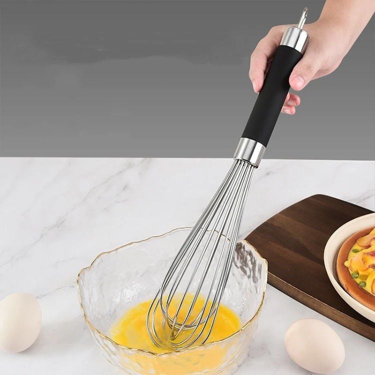 Silikon Saplı Paslanmaz Çelik Yumurtalık Sos Krema Çırpıcı Sos Karıştırıcı 30 cm