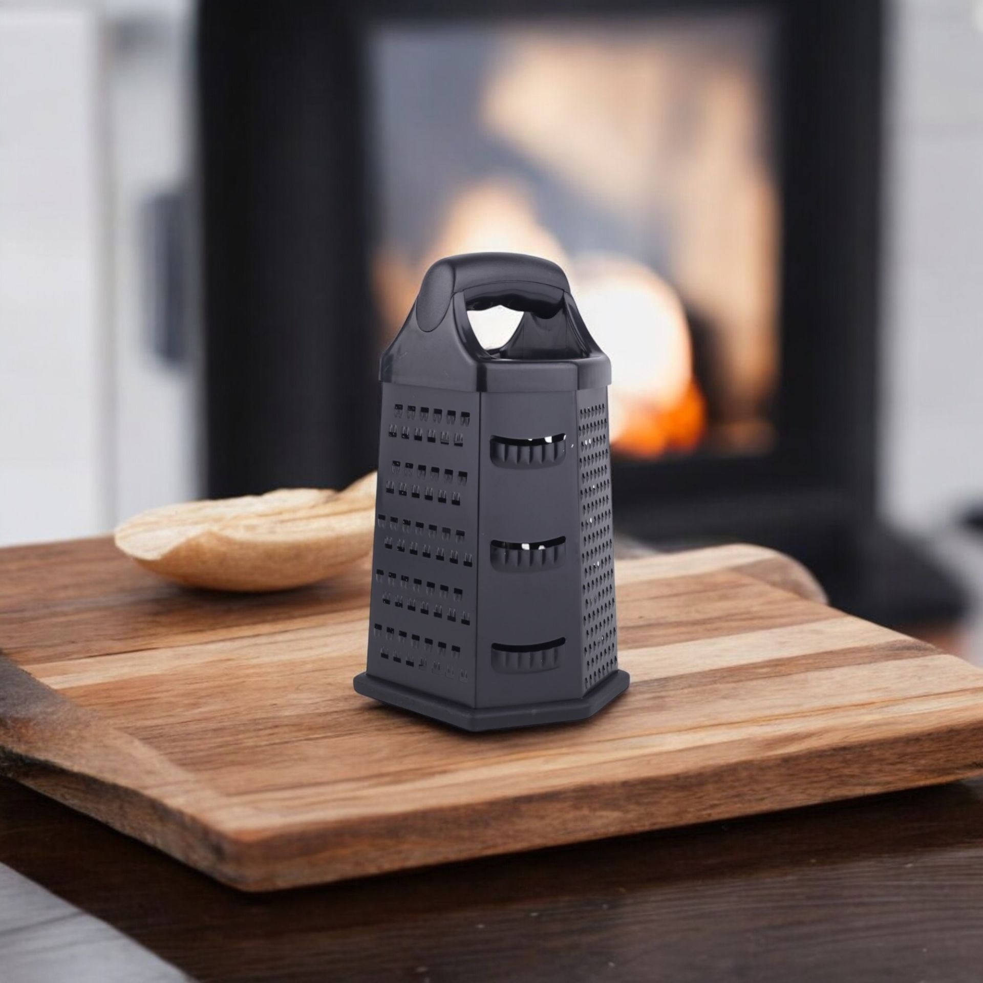 Olla Lüks Siyah Metal Rende Profesyonel 6 Bölmeli Rende