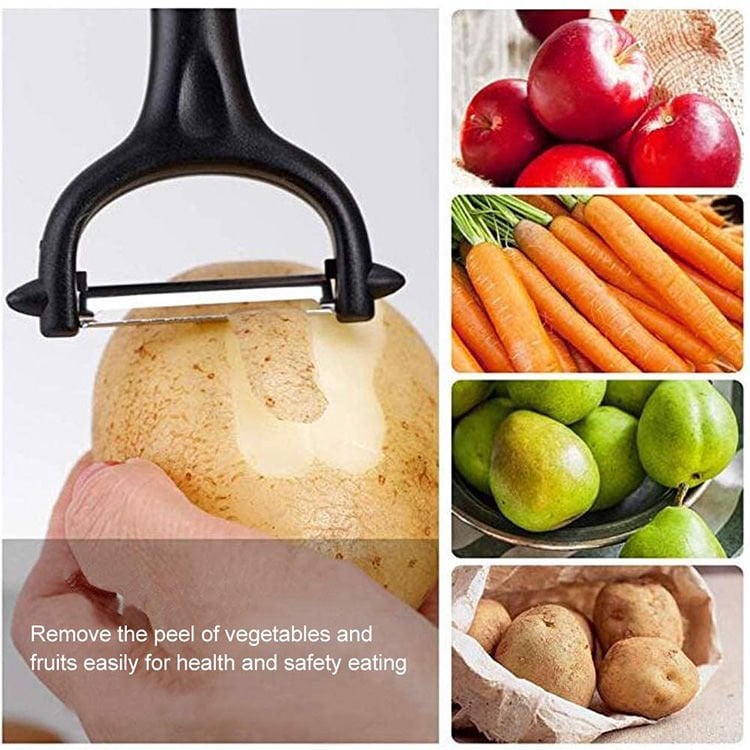 Paslanmaz Çelik Bıçaklı Ergonomik Sebze Meyve Soyacağı