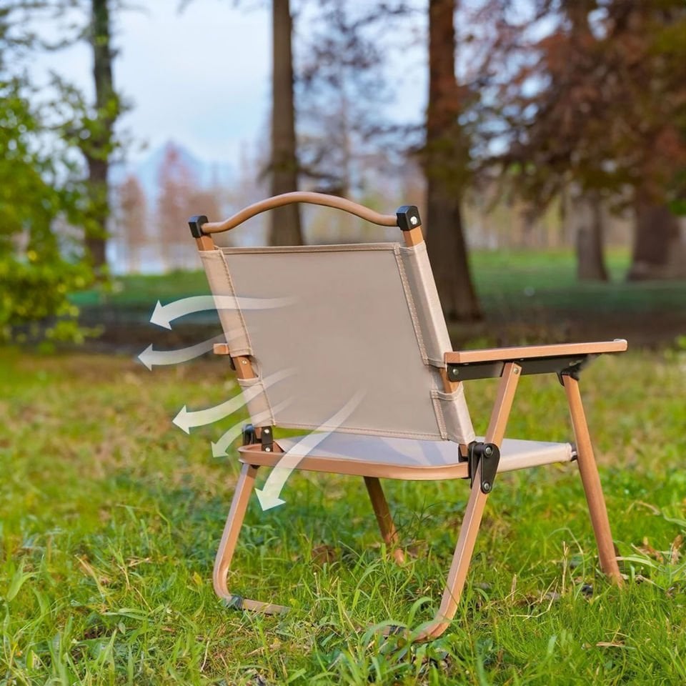 Outloft Katlanabilir Kamp Sandalyesi – Kollu, Taşınabilir, Rahat Bahçe ve Piknik Koltuğu Siyah