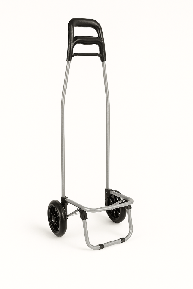 Katlanabilir Ses Yapmaz Tekerlekli Su Geçirmez Çantalı Alüminyum Gövdeli Pazar Arabası Kırmızı