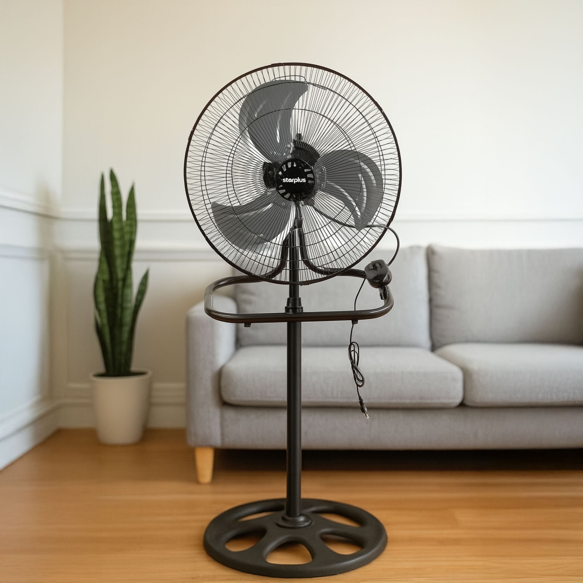 Metal Gövdeli Ayaklı 3in1 Vantilatör – 3 Kademeli Sessiz Sanayi Tipi Yüksek Hızlı Fan 54W