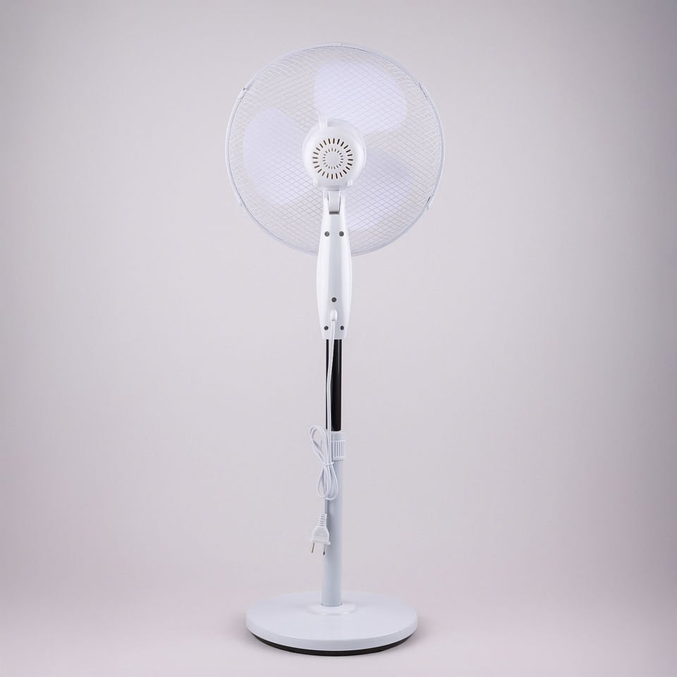 45W Sessiz Ayaklı Vantilatör – 3 Kademeli Hız, Döner Başlık, Ayarlanabilir Yükseklikli Fan