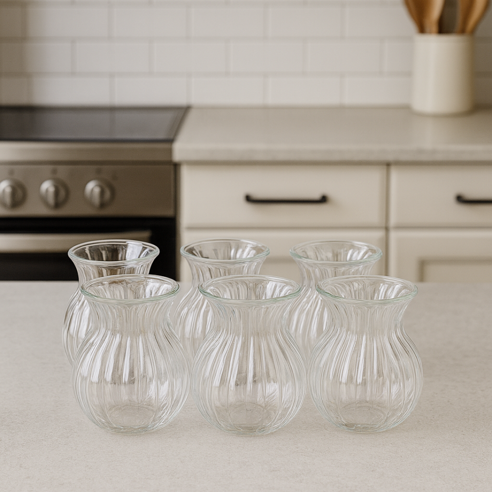 Keyf-i Ala 6'lı Isıya Dayanıklı Borosilikat Cam Çizgili Çay Bardağı 200 ml