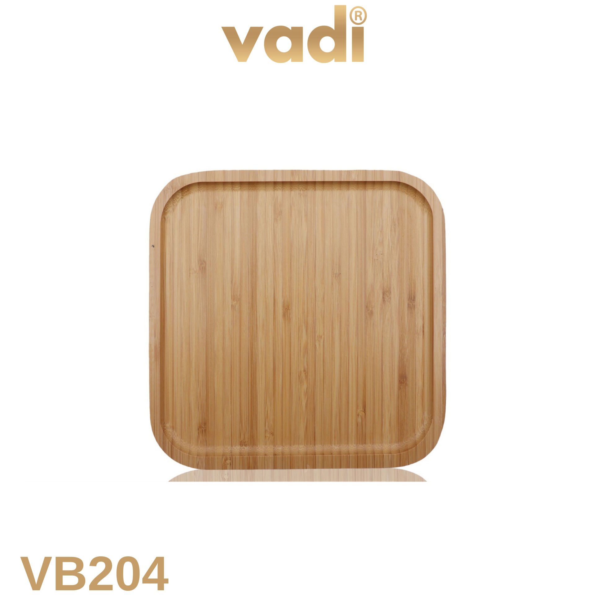 50 adet Kare Bambu Sunum Tabağı 25x25 cm