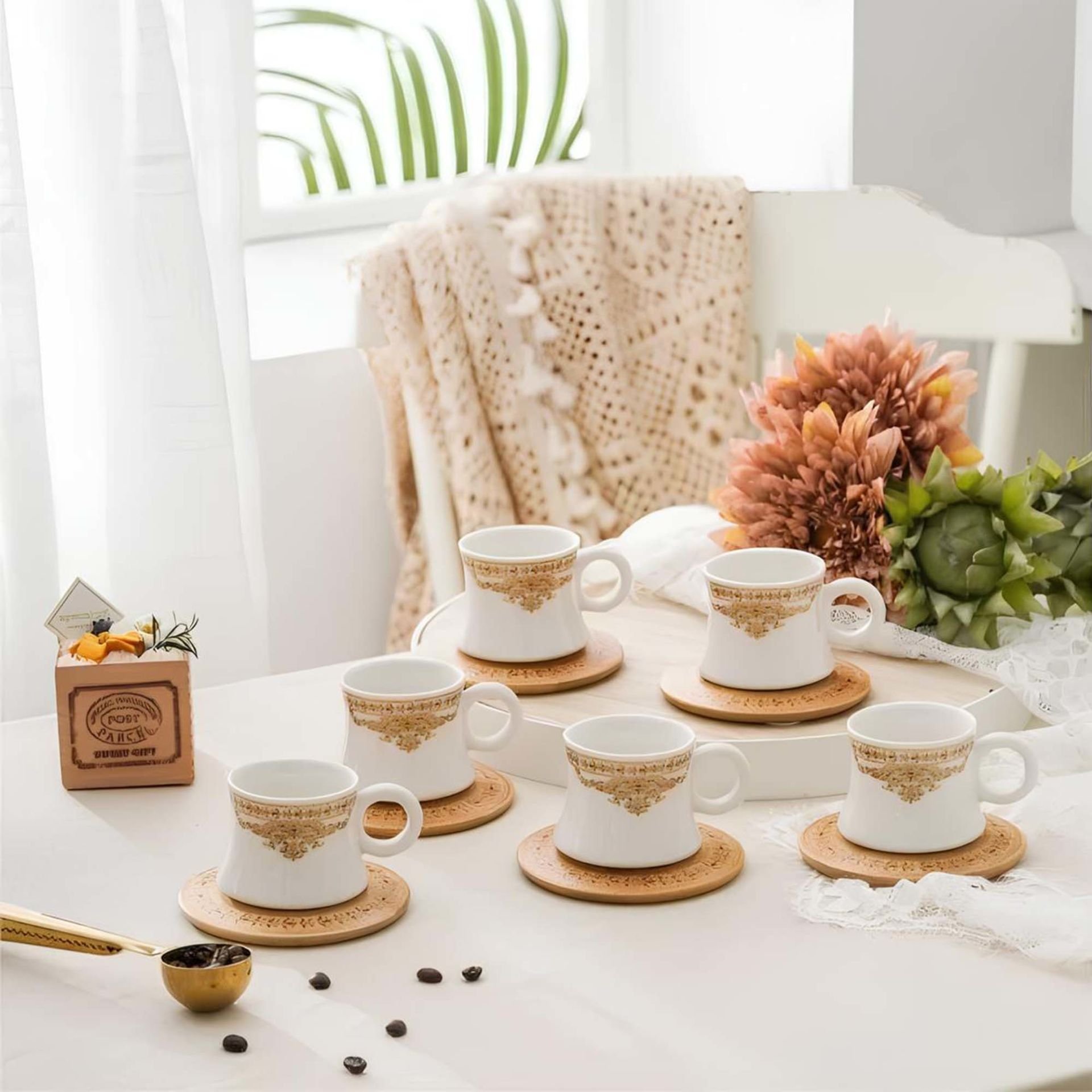 ALERİS KAHVE TAKIMI BAMBU TABAK