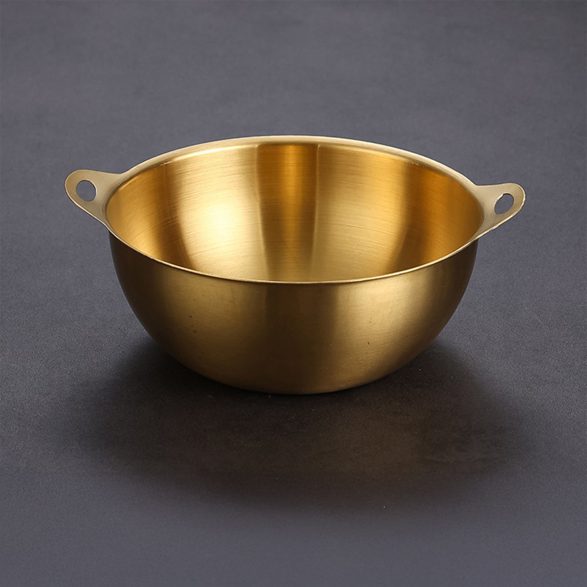 Gold Paslanmaz Çelik Kulplu Mini Kase – Sos Sunum Servis Kabı 13 cm