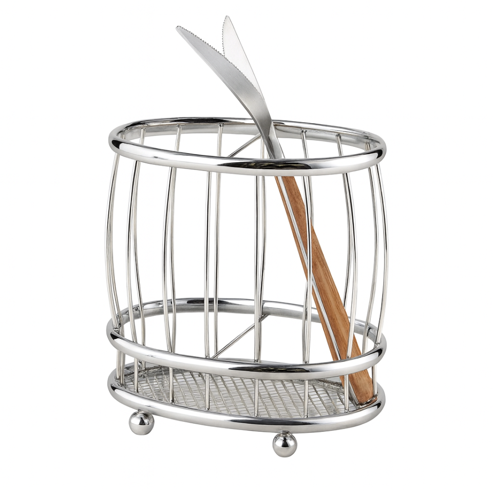 Gümüş Metal Ayaklı Lüks Kaşıklık – Çatal Bıçak Düzenleyici Organizer