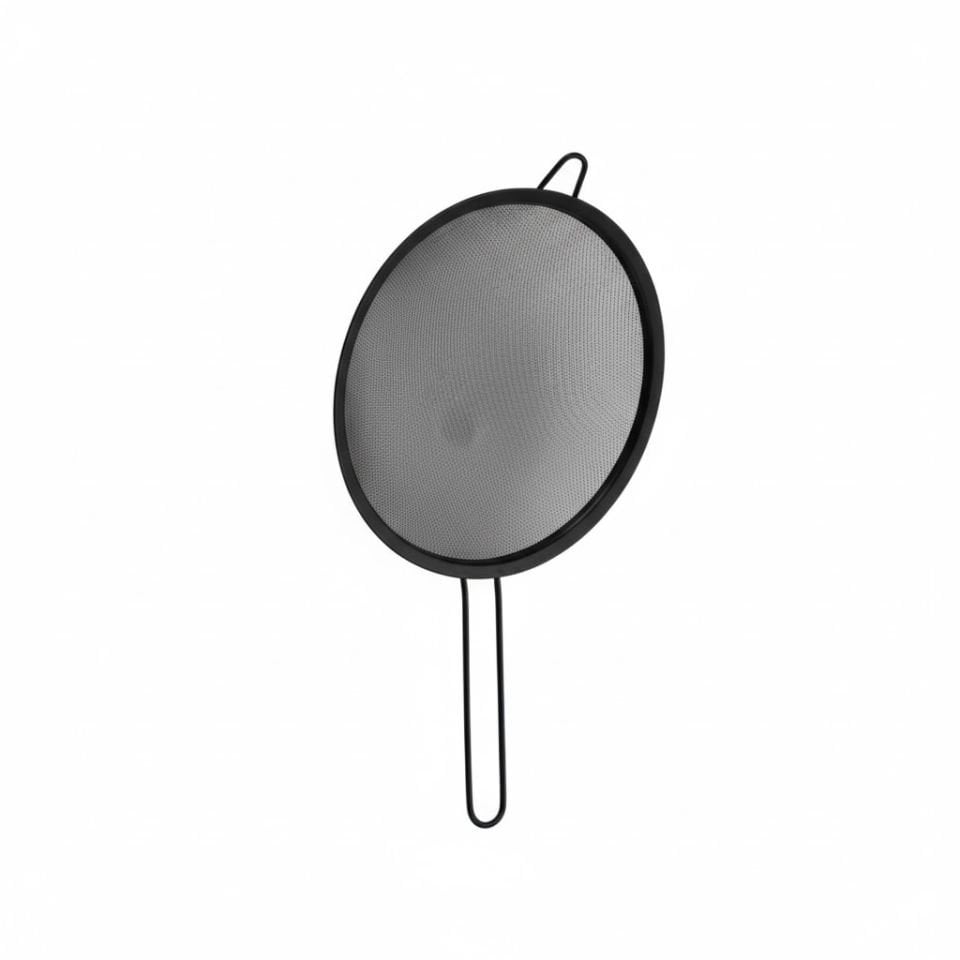 Uzun Saplı İnce Tel Metal Süzgeç Elek | Siyah Çay, Un, Şeker ve Baharat Süzgeci 18 cm