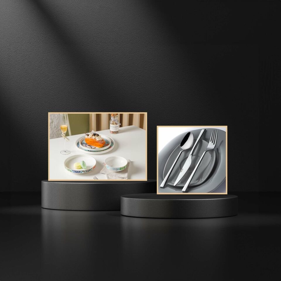 İkili takım Peacock 24 parça yemek takımı + 18 parça Antalya çatal kaşık bıçak takımı