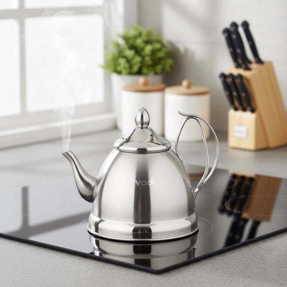 Lumina Paslanmaz Çelik Gümüş Çay Demlik 1,5L