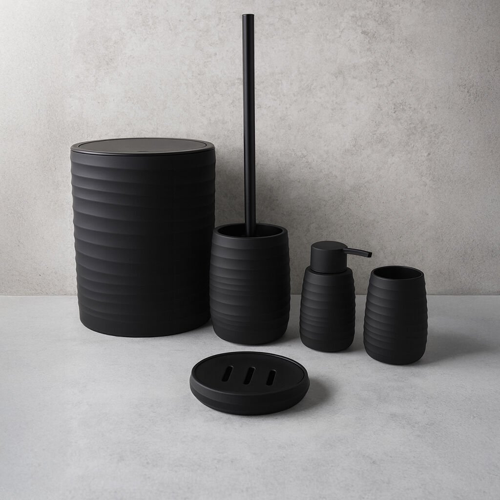 Olivia Soft Dokulu 5 Parça Modern Akrilik Banyo Seti